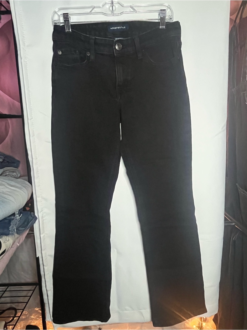 Aeropostale Black Flare Wide-Leg Jeans